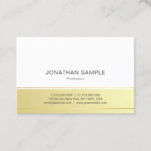 Modernes Elegantes Gold Beruflich Cool Schlicht Visitenkarte