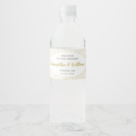 Modernes, elegantes Gold Confetti Willkommenswasse