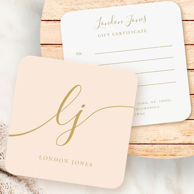 Modernes, elegantes Gold-Geschenkgutschein (Von Creator hochgeladen)