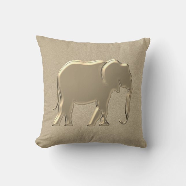Modernes elegantes Gold Kissen (Vorderseite)