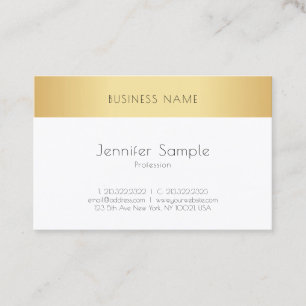 Modernes Elegantes Gold Minimalistisch Personalisi Visitenkarte