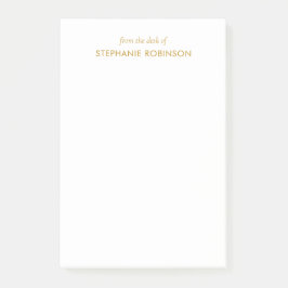 Modernes, elegantes Gold Script nach Maß Post-it Klebezettel