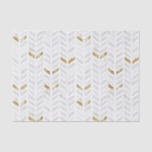 Modernes, elegantes Gold Weiß Grau gestrichen Zick Seidenpapier
