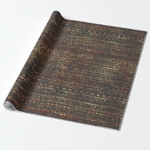 Modernes elegantes goldbraunes Kupferbrauner Triba Geschenkpapier
