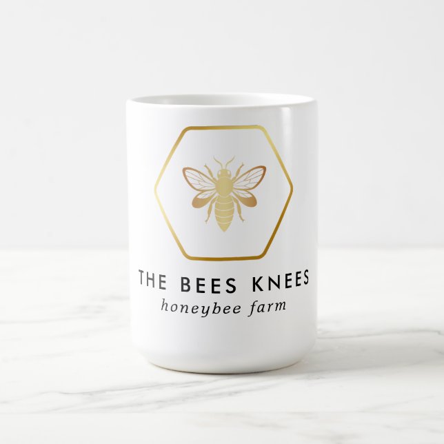 Modernes & elegantes Golden Honey Beekeeper Kaffeetasse (Mittel)