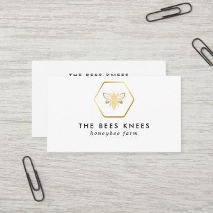 Modernes & elegantes Golden Honey Beekeeper Visitenkarte