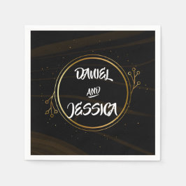 Modernes elegantes Goldenes Licht Serviette