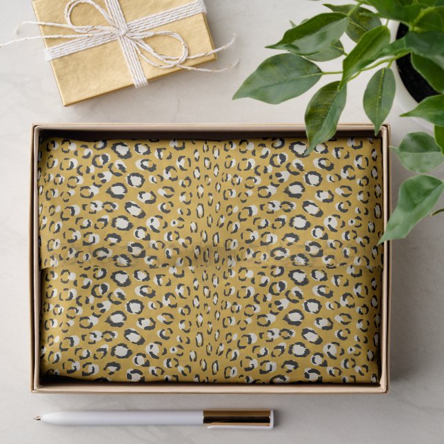 Modernes, elegantes, goldfarbenes Muster Seidenpapier (Geschenk)