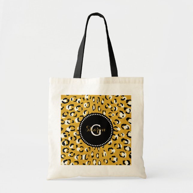 Modernes, elegantes, goldfarbenes Muster Tragetasche (Vorne)