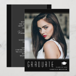 Modernes, elegantes Graduate Stilvolles Foto Ankündigung