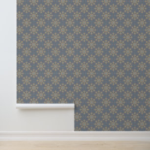 Modernes elegantes Graues Mandala Blumenmuster Tapete