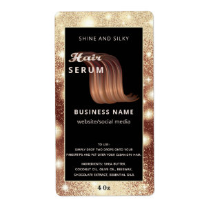 Modernes, elegantes Haar-Script-Serumlabel