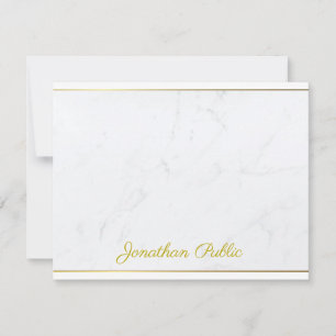 Modernes elegantes, handgeschriebenes Script-Flat Mitteilungskarte