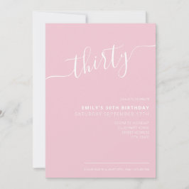 Modernes, elegantes handgeschriebenes Skript 30. G Einladung