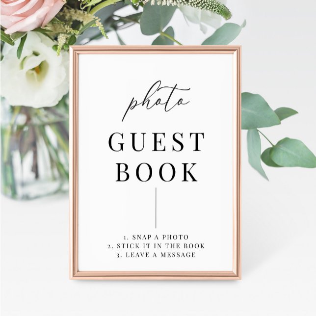 Modernes Elegantes Hochzeitsegment Foto Gästebuch (Von Creator hochgeladen)