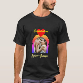 Modernes elegantes Hochzeitsfoto Unisex T-Shirt