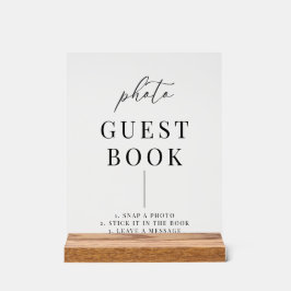 Modernes Elegantes Hochzeitsguestbook Foto Acrylschild