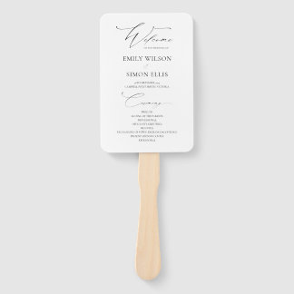 Modernes, elegantes Hochzeitsprogramm Fächer