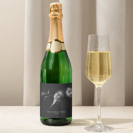 Modernes elegantes Kalligrafie Schwarz-Weiß-Foto