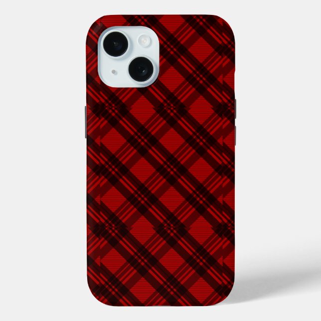 Modernes Elegantes Kariert Case-Mate iPhone Hülle (Rückseite)