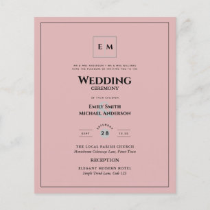 MODERNES ELEGANTES KLASSISCHES HOCHZEITSBUDGET IN  FLYER