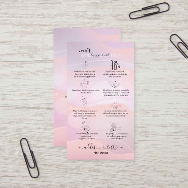Modernes elegantes Lila Logo-Geschäft C Visitenkarte (Vorderseite/Rückseite Beispiel)