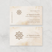 Modernes, elegantes Logo auf der goldbeigen Tinte