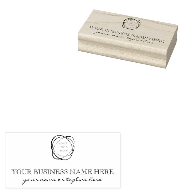 Modernes elegantes Logo für eigene Unternehmen hin Gummistempel (Stempel)