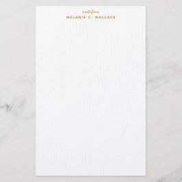 Modernes Elegantes Luxus Gold Personalisiert Briefpapier