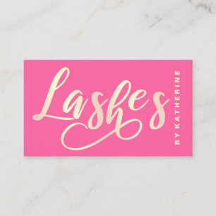 Modernes elegantes magentarotes rosa Gold peitscht Visitenkarte