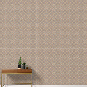 Modernes, elegantes Mandala-Blume-Muster Braun Tapete