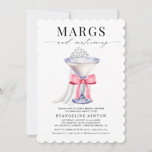 Modernes elegantes Margs- und Matrimont-Brautparty Einladung