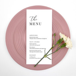 Modernes, elegantes Menü für Hochzeiten und Empfan Menükarte