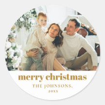 Modernes Elegantes MerChristmas Custom Gold