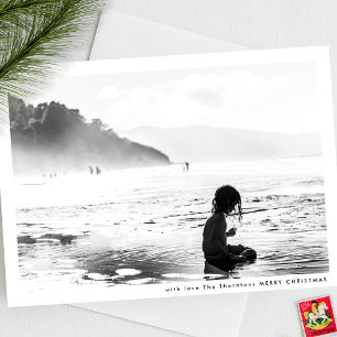 Modernes, elegantes Minimal-Rahmen MERRY CHRISTMAS Feiertagskarte