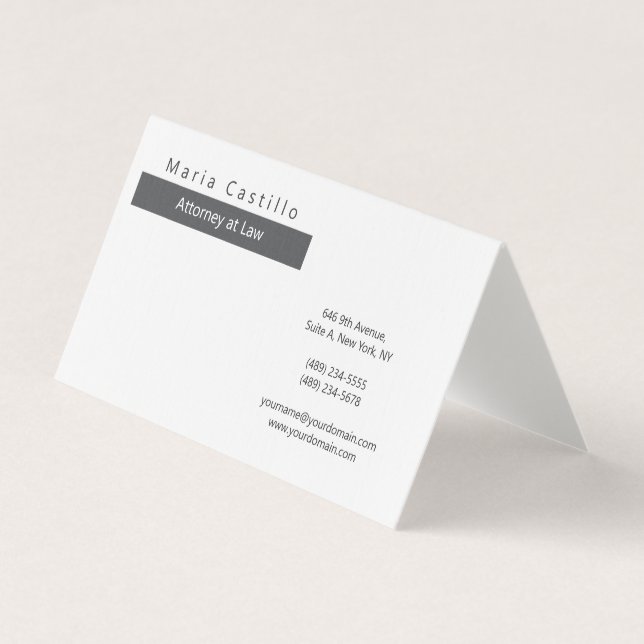 Modernes Elegantes Minimalistisch Visitenkarten (Vorderseite)