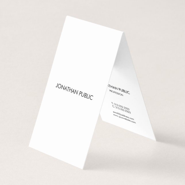 Modernes elegantes Minimalistisches berufliches Visitenkarten (Vorderseite)