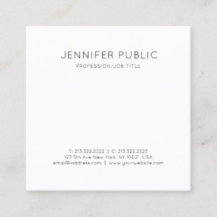 Modernes elegantes Minimalistisches Design Trendy  Quadratische Visitenkarte