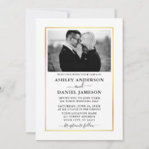 Modernes, elegantes Minimalistisches Foto BW Weddi