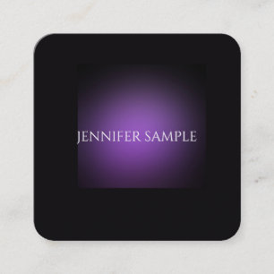 Modernes elegantes, Minimalistisches Lila Template Quadratische Visitenkarte