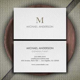 Modernes, elegantes Minimalistisches Monogramm Ber Visitenkarte