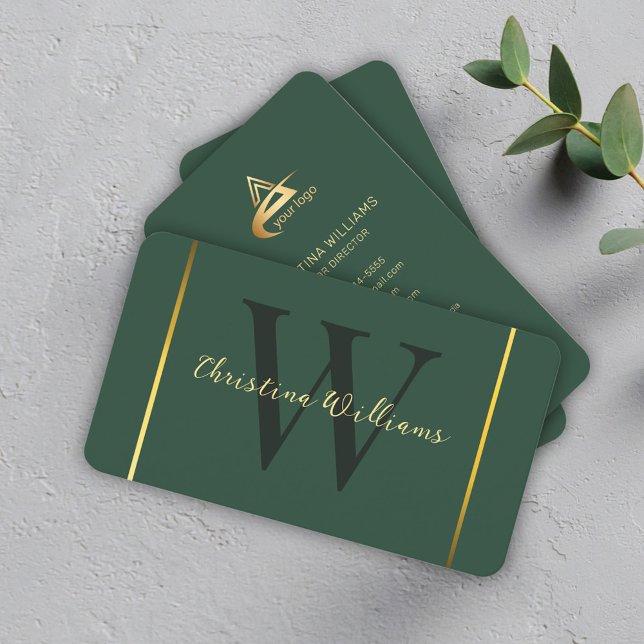 Modernes elegantes Minimalistisches Monogramm-Mark Visitenkarte (Modern Elegant Minimalist Monogram Marketing Business Card)