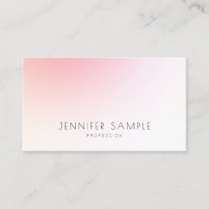 Modernes Elegantes Minimalistisches Rosa Abstrakt  Visitenkarte