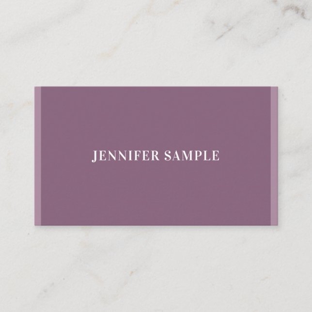 Modernes elegantes Minimalistisches Template luxur Visitenkarte (Vorderseite)