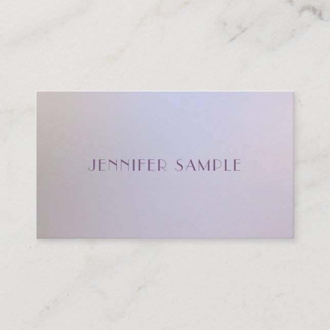 Modernes, elegantes Minimalistisches Template Visitenkarte (Vorderseite)