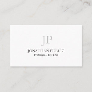 Modernes elegantes Monogram Chic Design Schlicht Visitenkarte