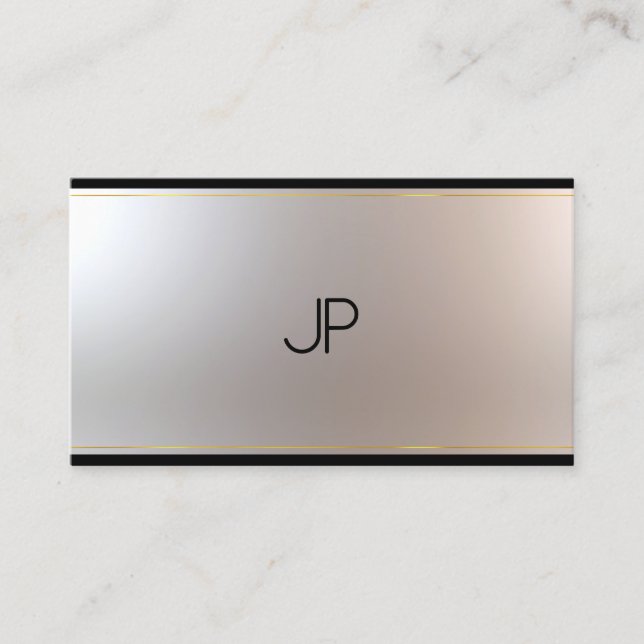 Modernes, elegantes Monogram Glam Einziges Gold Si Visitenkarte (Vorderseite)