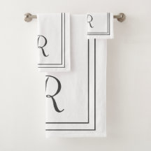 Modernes, elegantes Monogramm aus schwarzen und we