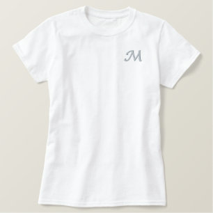 Modernes, elegantes Monogramm besticktes Shirt