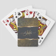 Modernes, elegantes Monogramm der Gold-Touch